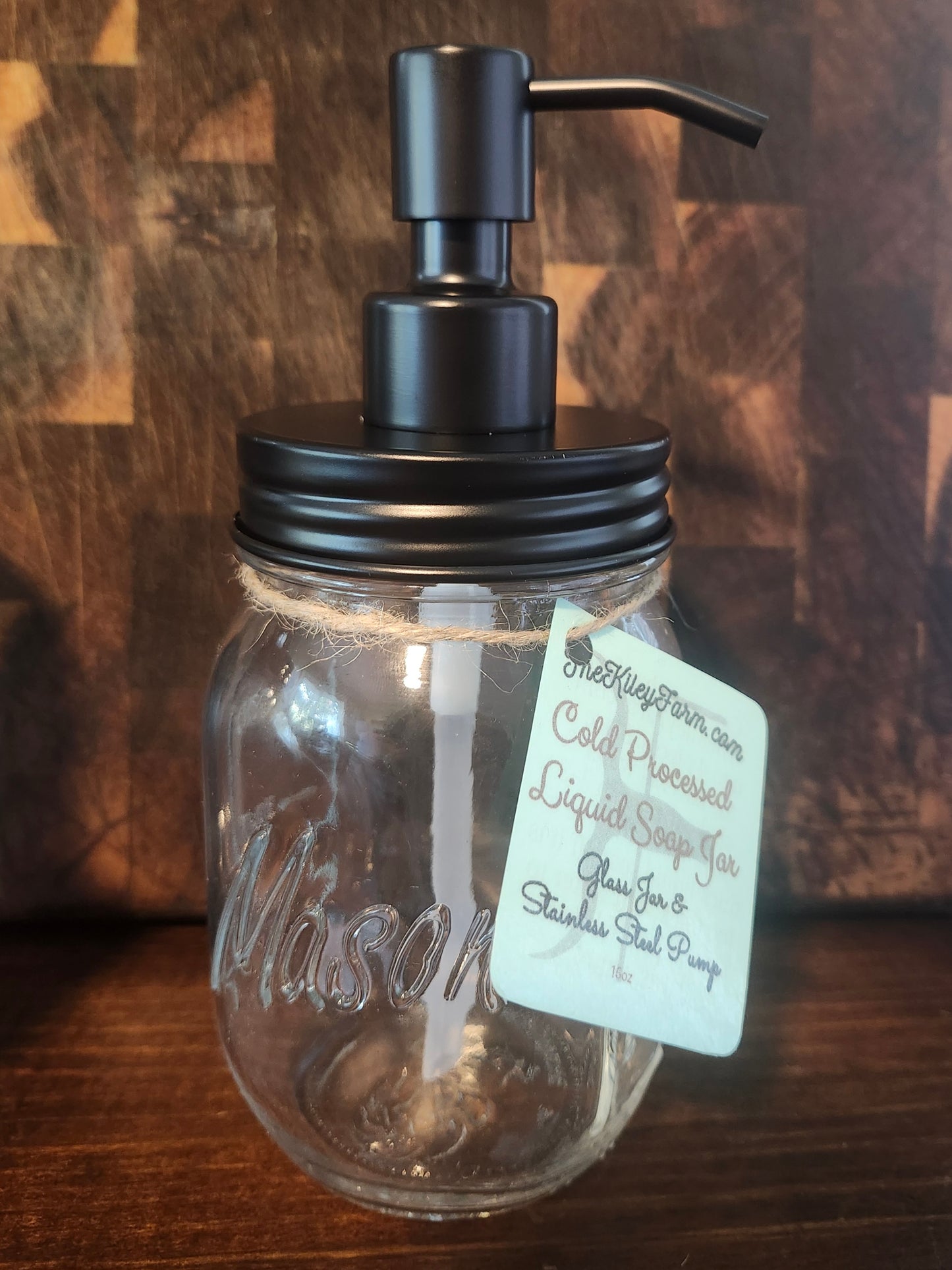 Cold Processed Liquid Soap Jar & Pump