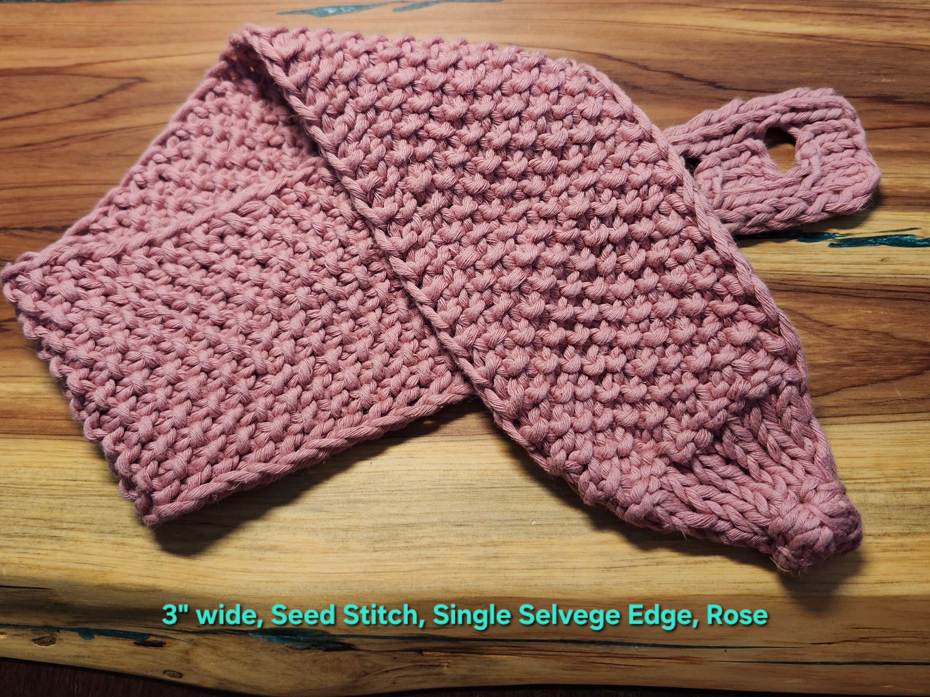 Custom Hand-Knit Hemp Cotton Spa Headband – Adjustable Button Hair Wrap