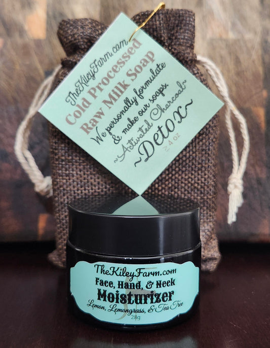 Moisturizer w/ Detox Soap Bar - Activated Charcoal