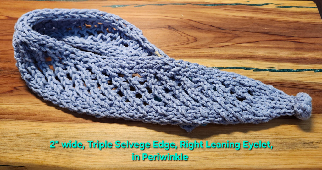 Custom Hand-Knit Hemp Cotton Spa Headband – Adjustable Button Hair Wrap
