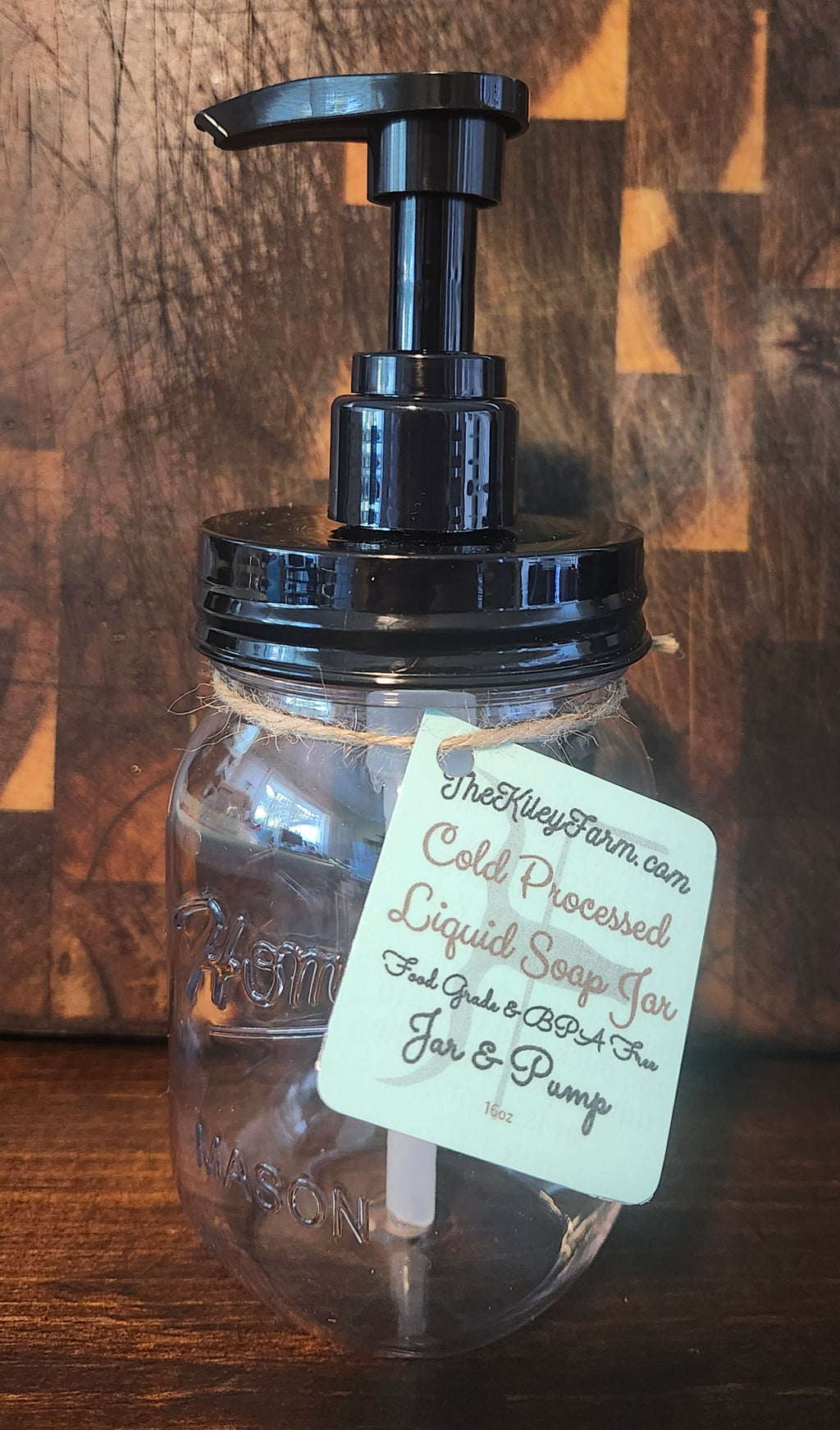 Cold Processed Liquid Soap Jar & Pump