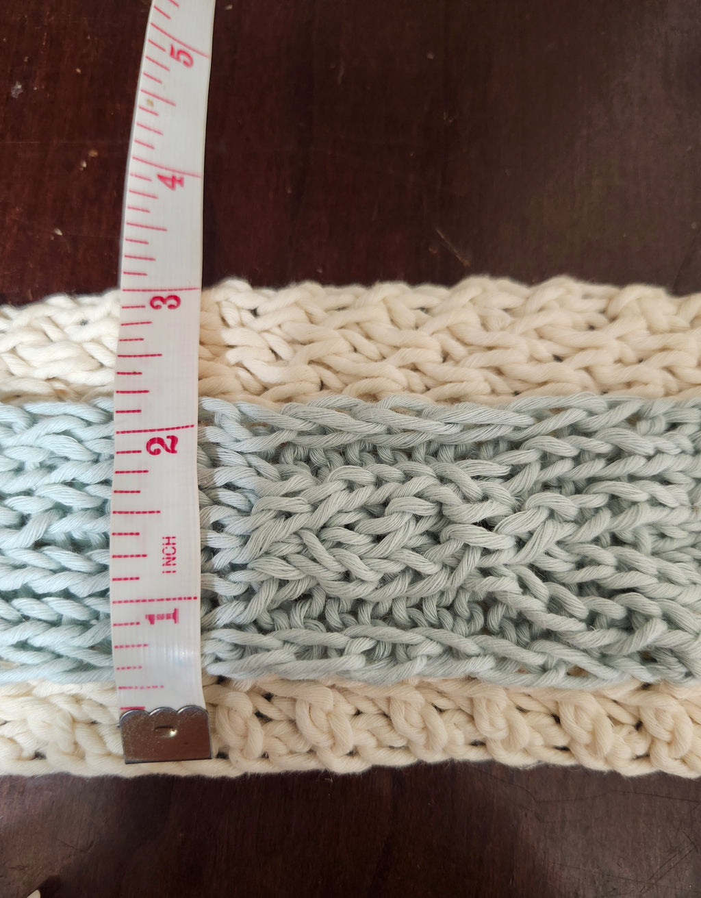 Custom Hand-Knit Hemp Cotton Spa Headband – Adjustable Button Hair Wrap