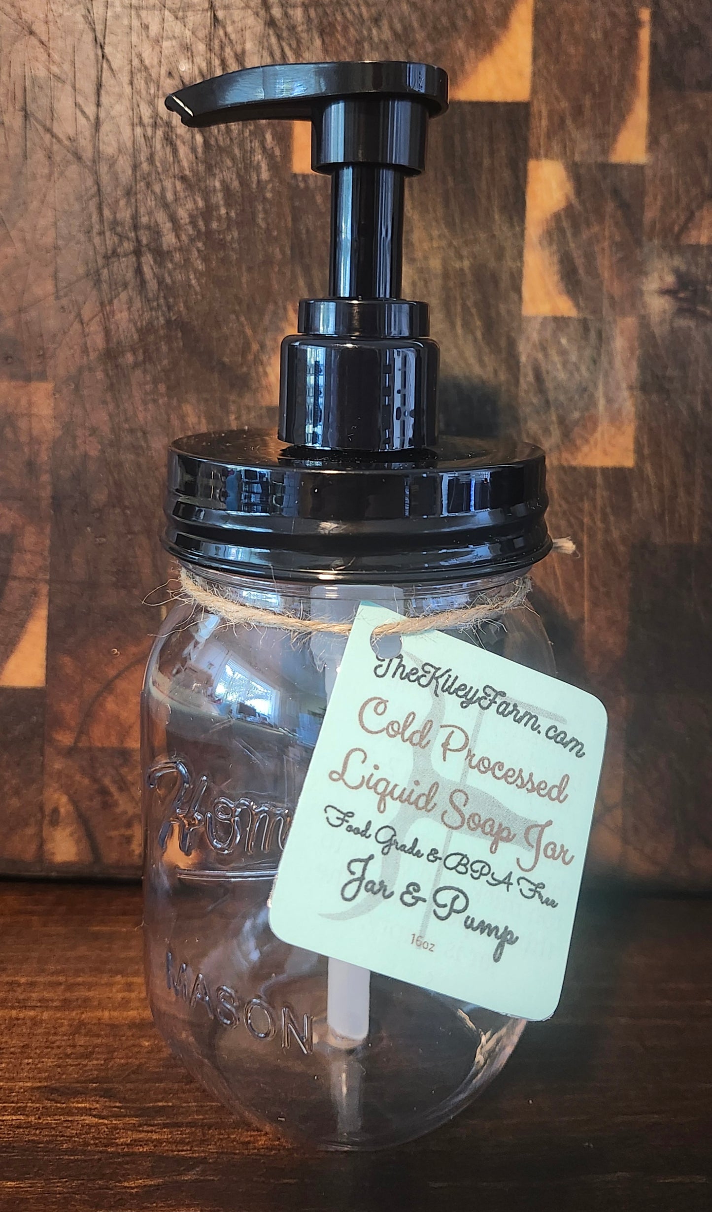 Cold Processed Liquid Soap Jar & Pump